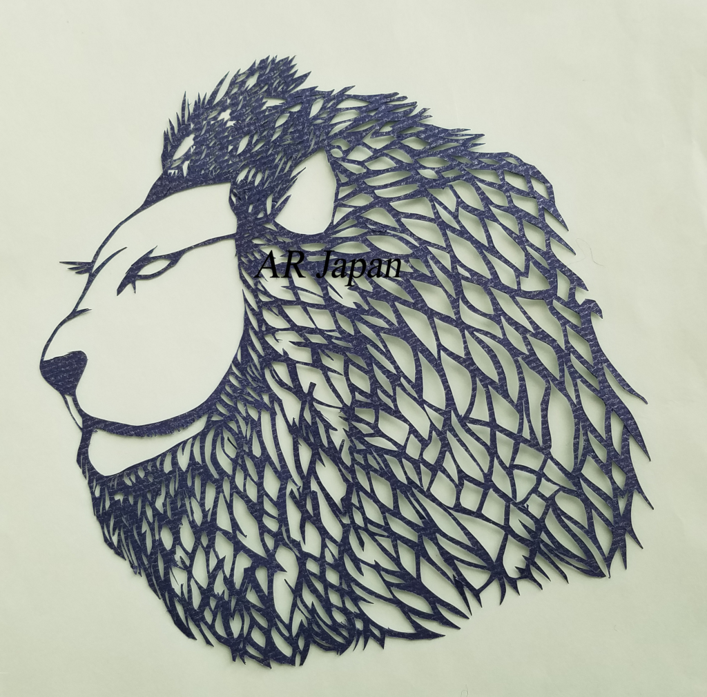 3時間で作る「ライオン」の切り絵