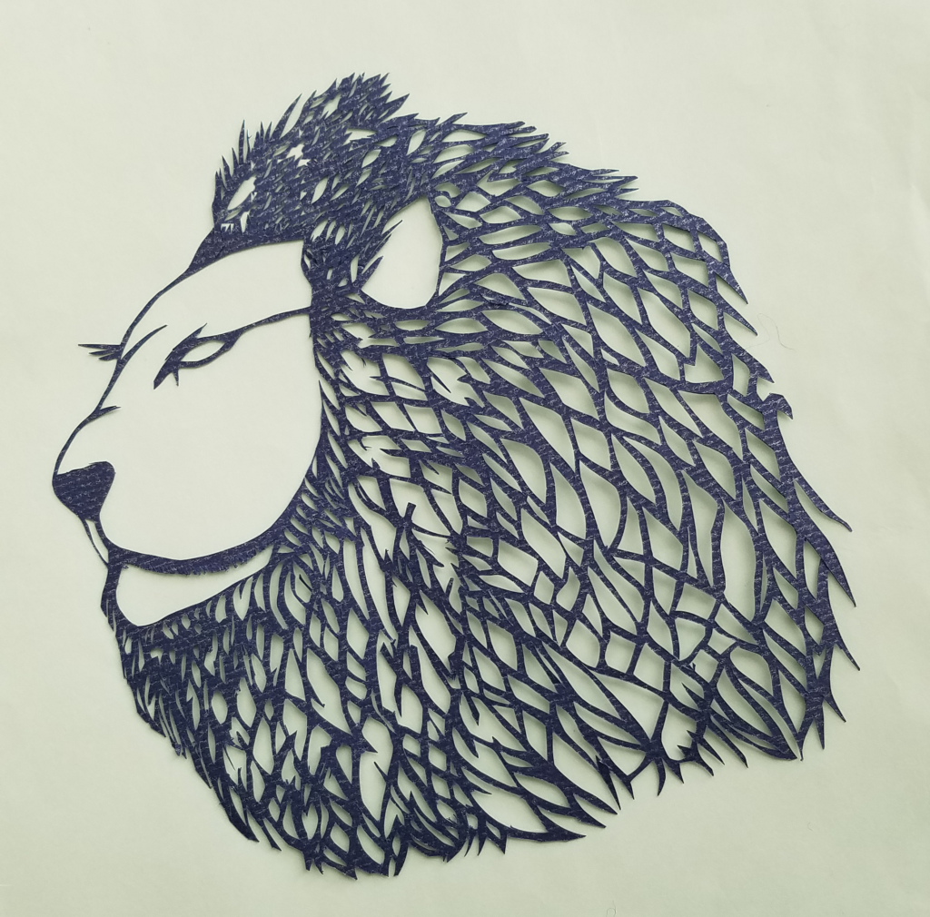 シマエナガの切り絵 - 切り絵