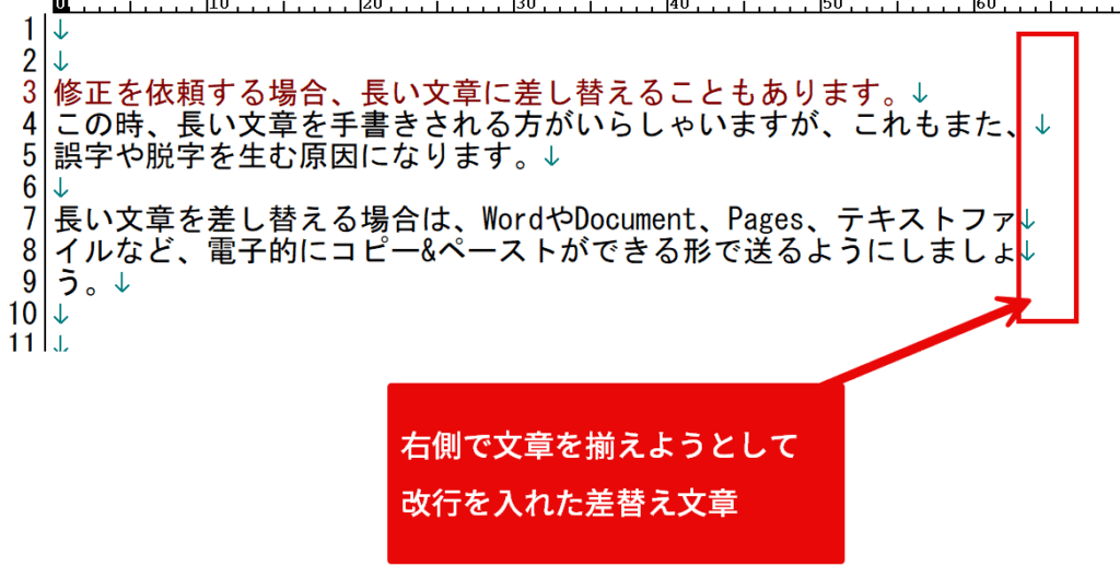 差替え文章はベタ打ちが良い